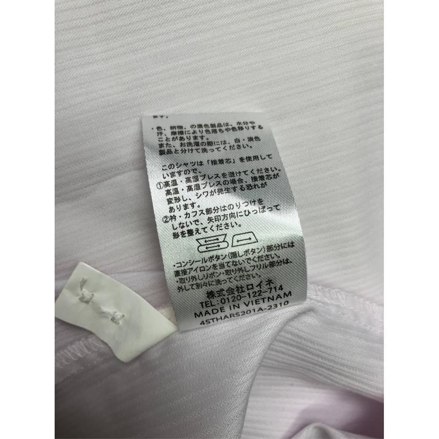 LES MUES レミュー ビジネスシャツ 17 ピンク コットン ストライプ柄 長袖 レギュラーカラー レディース |  | 04