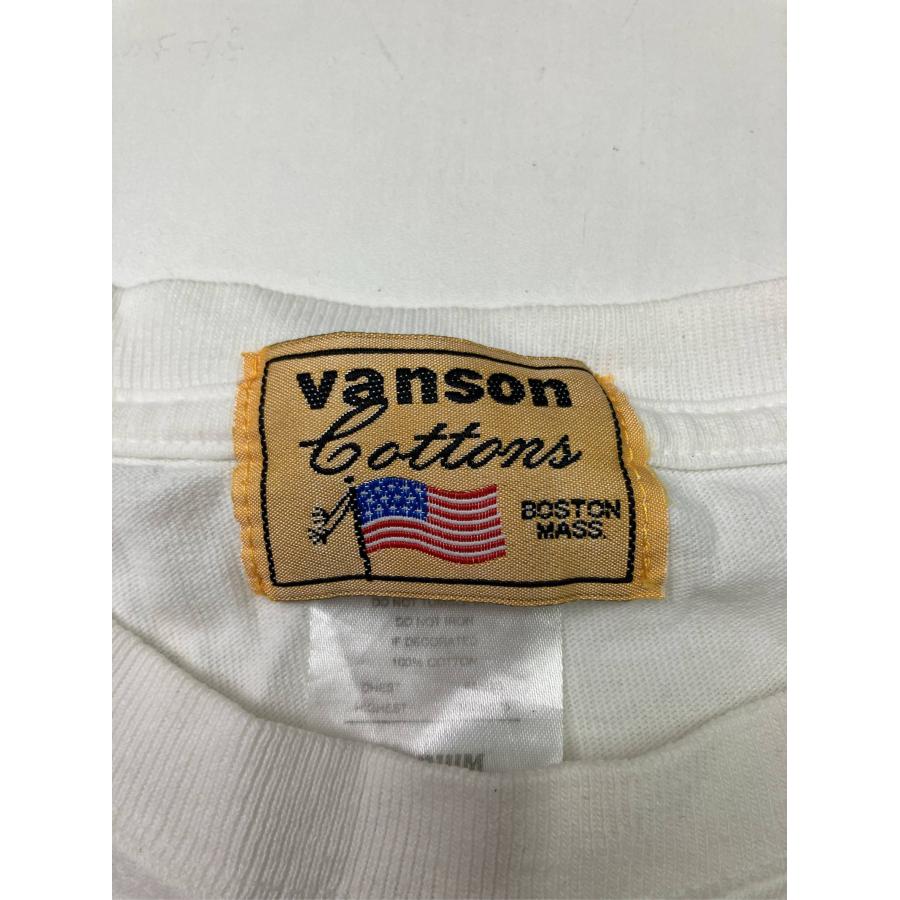 Vanson Tシャツ/カットソー MEDIUM ホワイト 前面プリント ミドル丈 長袖 クルーネック(丸首) メンズ |  | 02