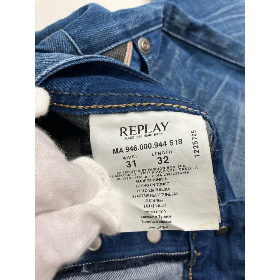 REPLAY リプレイ デニムパンツ WAIST31 　LENGTH32 ブルー フルレングス 無地 スキニー・タイト テーパード レギュラー メンズ | REPLAY | 03