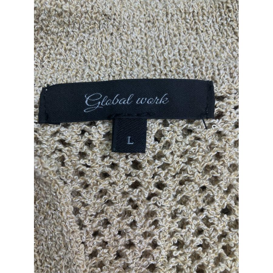GLOBAL WORK グローバルワーク ニット/セーター L ベージュ 無地 ミドル丈 半袖 ヘンリーネック レディース | GLOBAL WORK | 03