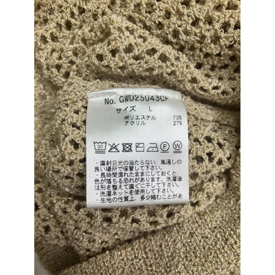 GLOBAL WORK グローバルワーク ニット/セーター L ベージュ 無地 ミドル丈 半袖 ヘンリーネック レディース | GLOBAL WORK | 04