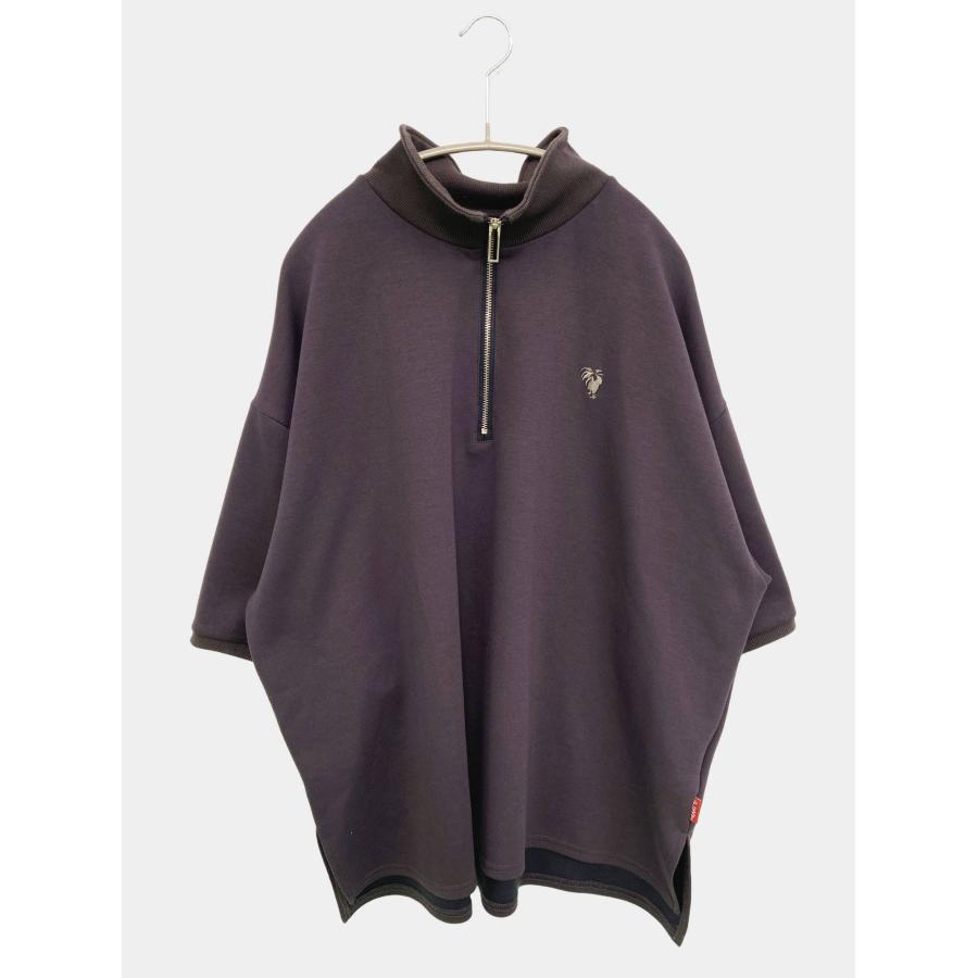 JaVa ジャバ Tシャツ/カットソー L ブラック 無地 ワンポイント ロング丈 半袖 メンズ レディース | 