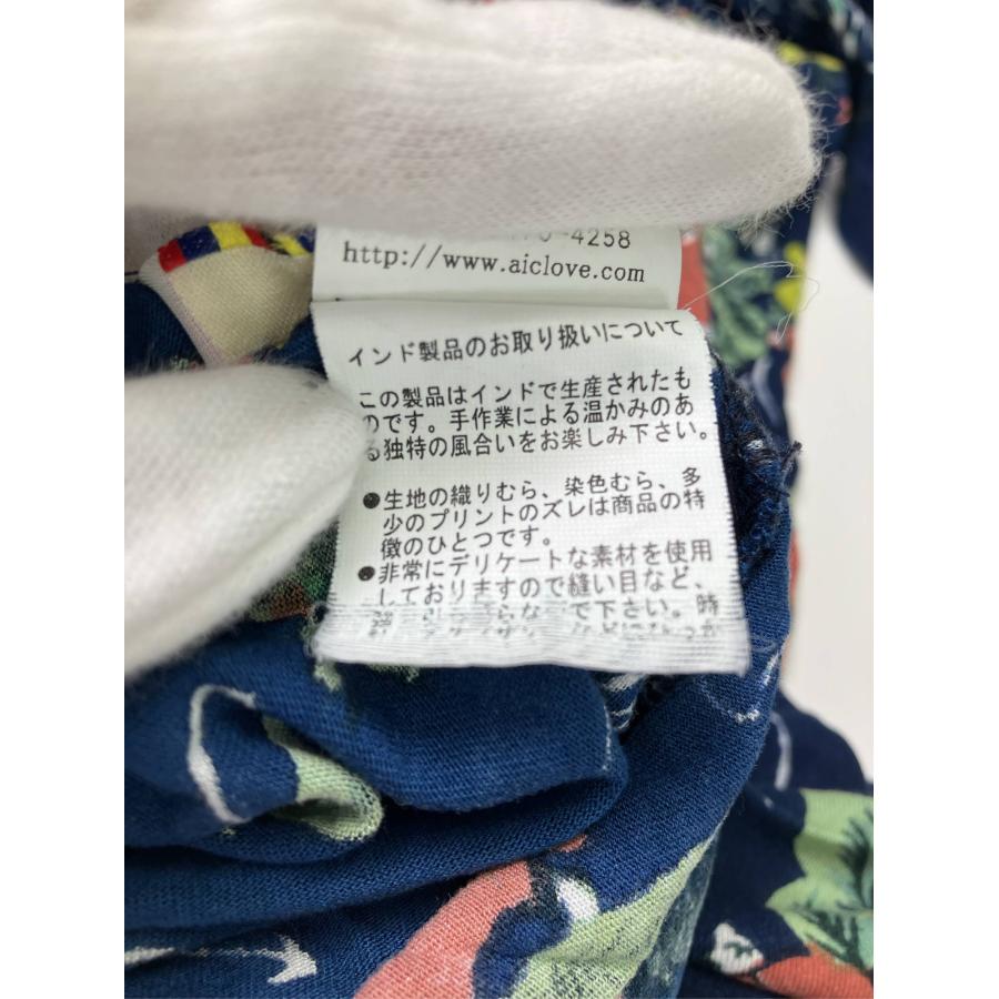 A.I.C ワンピース M ネイビー 花柄・ボタニカル柄 リボン 半袖 ロング・マキシ丈 タイト レディース | A.I.C | 06