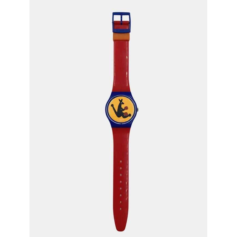 swatch アナログ腕時計 レッド メンズ レディース | 