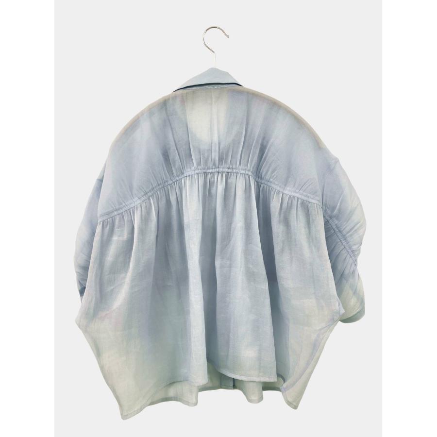 BONLECILL ボンルシール シャツ/ブラウス F グレー 無地 リボン ショート丈 半袖 レギュラーカラー レディース | BONLECILL | 01
