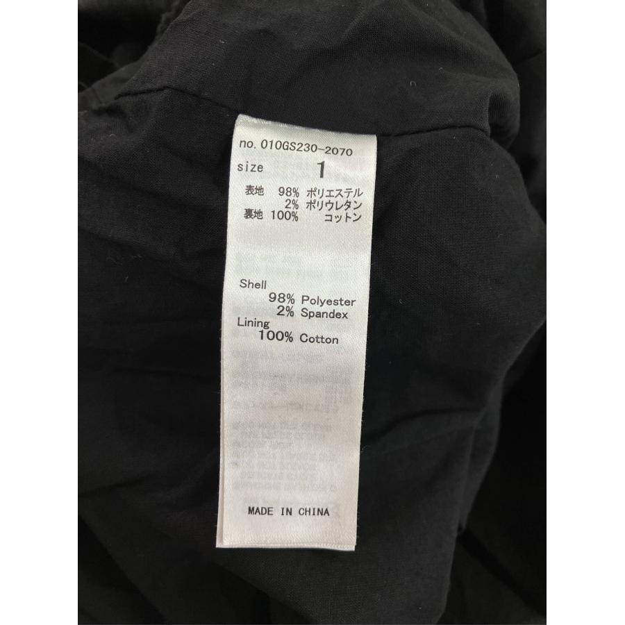 M_ ジャンパースカート 1 ブラック コットン ストレッチ 無地 リボン ロング・マキシ丈 フレア レディース | M_ | 04