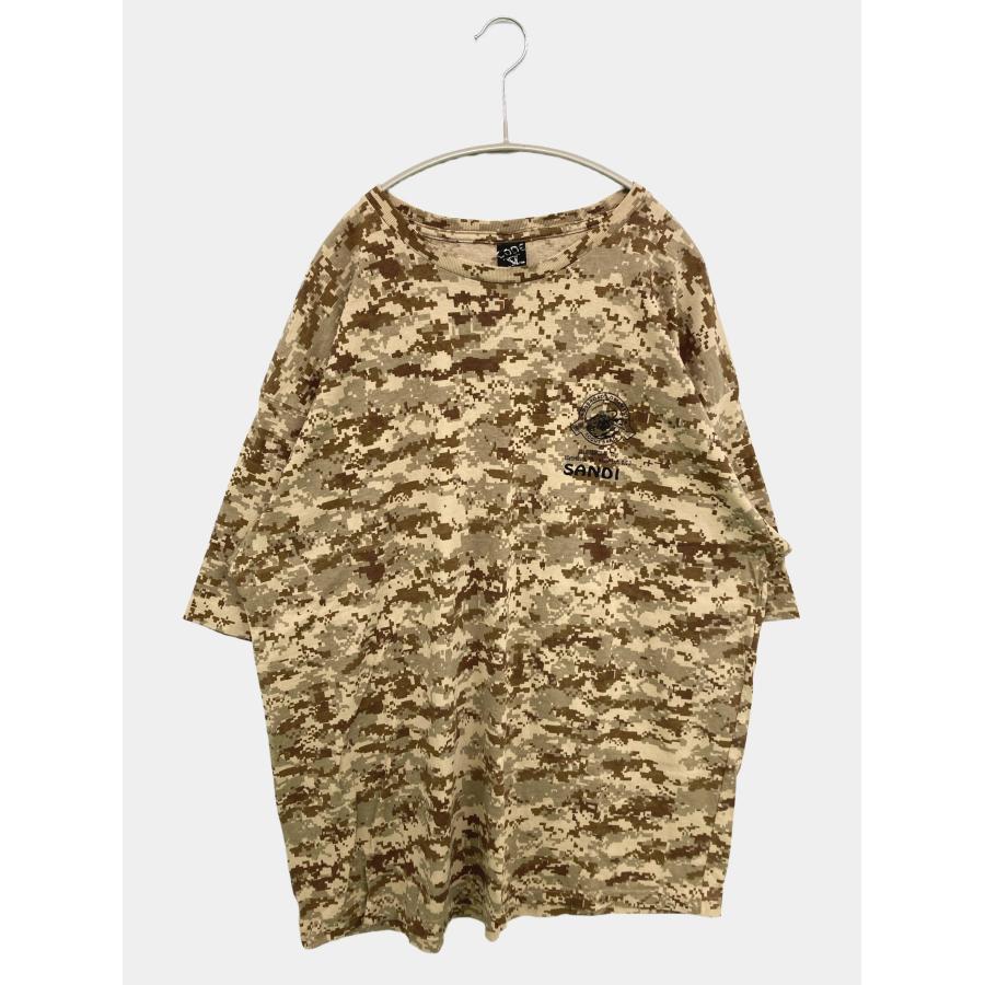 CODE Tシャツ/カットソー 2X カーキ カモフラージュ柄 ロング丈 半袖 クルーネック(丸首) メンズ | CODE