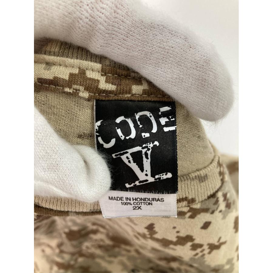 CODE Tシャツ/カットソー 2X カーキ カモフラージュ柄 ロング丈 半袖 クルーネック(丸首) メンズ | CODE | 02