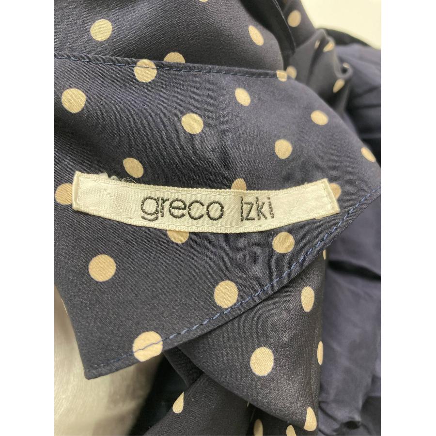 greco Izki ワンピース 9 ネイビー ドット柄 長袖 ロング・マキシ丈 フレア レディース |  | 02