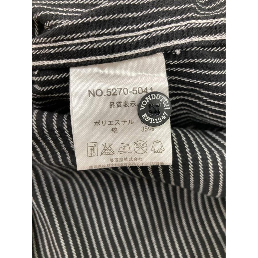 Von Dutch ヴォンダッチ シャツ/ブラウス L ブラック コットン ストライプ柄 ワンポイント ミドル丈 半袖 バックプリント メンズ |  | 04