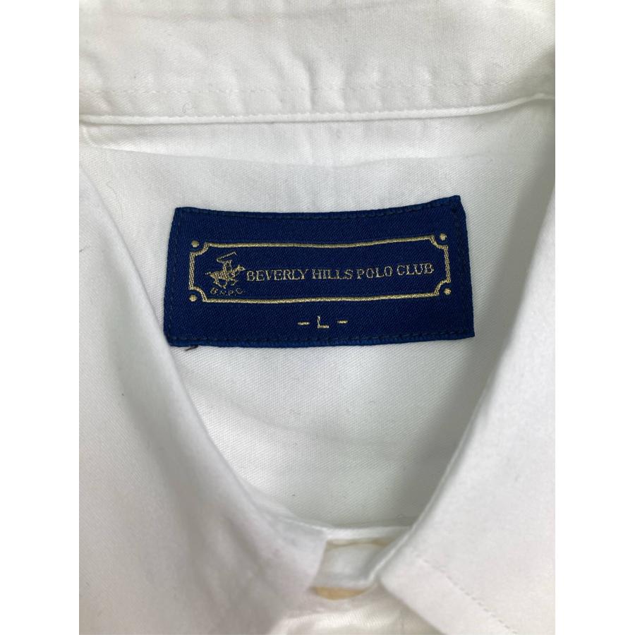 BEVERLY HILLS POLO CLUB ビバリーヒルズポロクラブ ビジネスシャツ L ホワイト コットン 無地 ワンポイント 長袖 レディース | BEVERLY HILLS POLO CLUB | 03