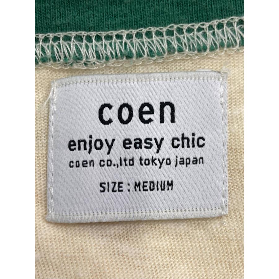 coen コーエン Tシャツ/カットソー MEDIUM アイボリー 前面プリント ミドル丈 半袖 クルーネック(丸首) レディース | coen | 02