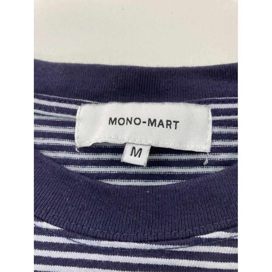 MONO-MART モノマート Tシャツ/カットソー M ネイビー ボーダー柄 刺繍 ワンポイント ミドル丈 半袖 クルーネック(丸首) メンズ | MONO-MART | 03
