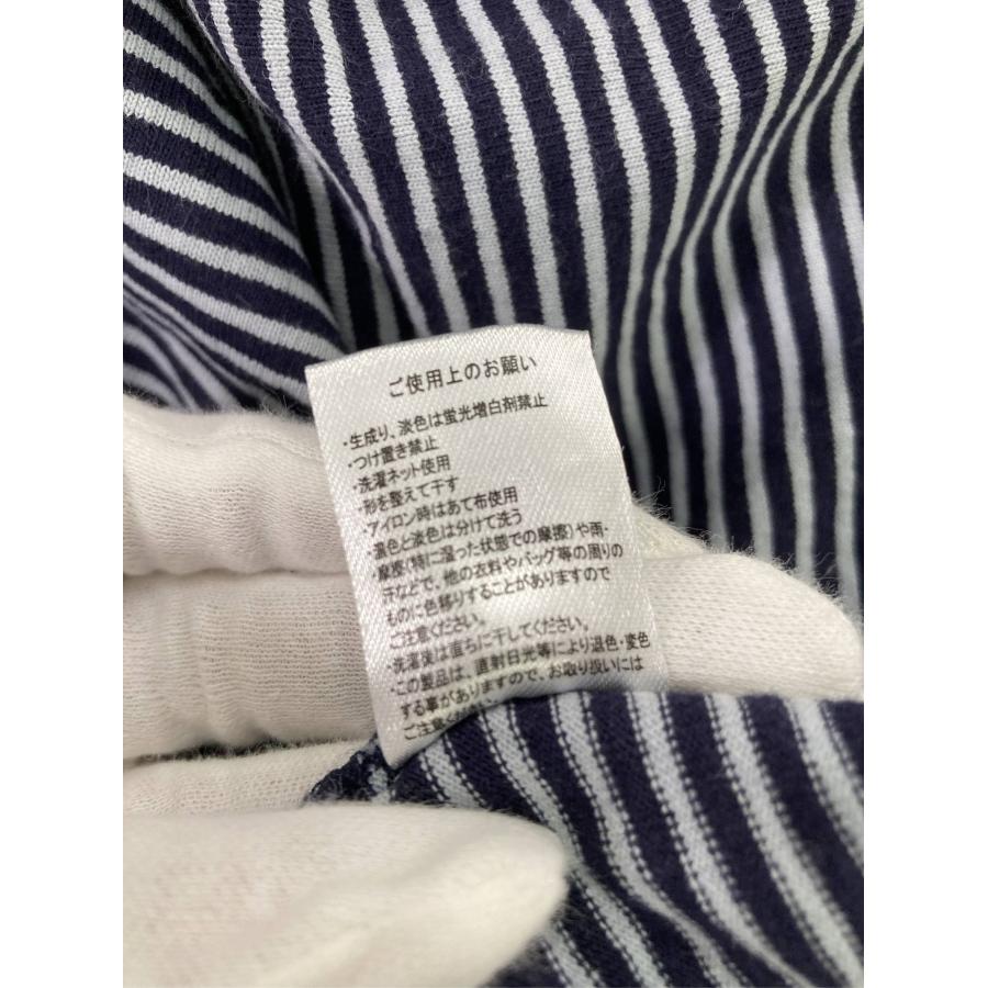 MONO-MART モノマート Tシャツ/カットソー M ネイビー ボーダー柄 刺繍 ワンポイント ミドル丈 半袖 クルーネック(丸首) メンズ | MONO-MART | 05