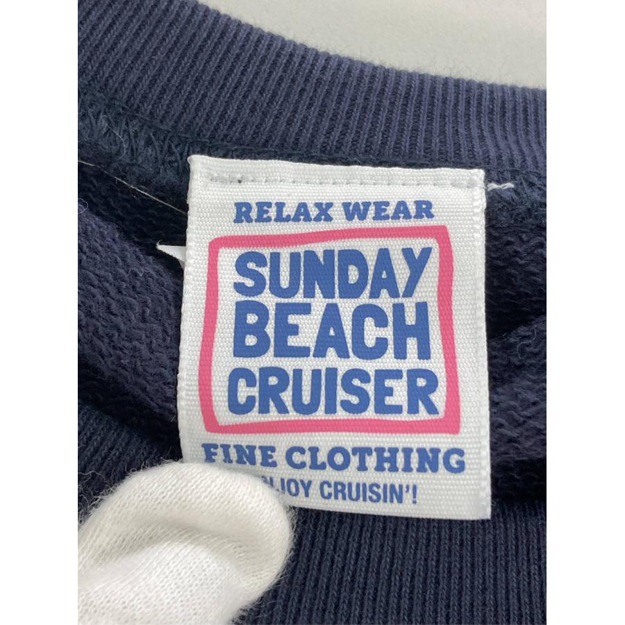 SUNDAY BEACH CRUISER スウェット S ネイビー コットン 前面プリント ブランドロゴ 長袖 レディース |  | 02