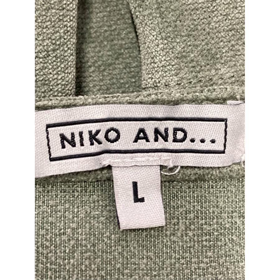 niko and ... ニコアンド ジャンパースカート L カーキ ナイロン 無地 リボン ロング・マキシ丈 タイト ベロア レディース |  | 02