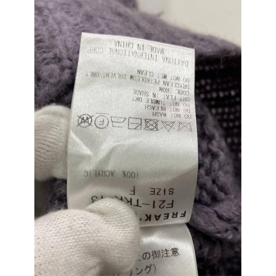 FREAK'S STORE フリークスストア カーディガン/ボレロ F パープル ニット 無地 ミドル丈 長袖 レディース | FREAK'S STORE | 05