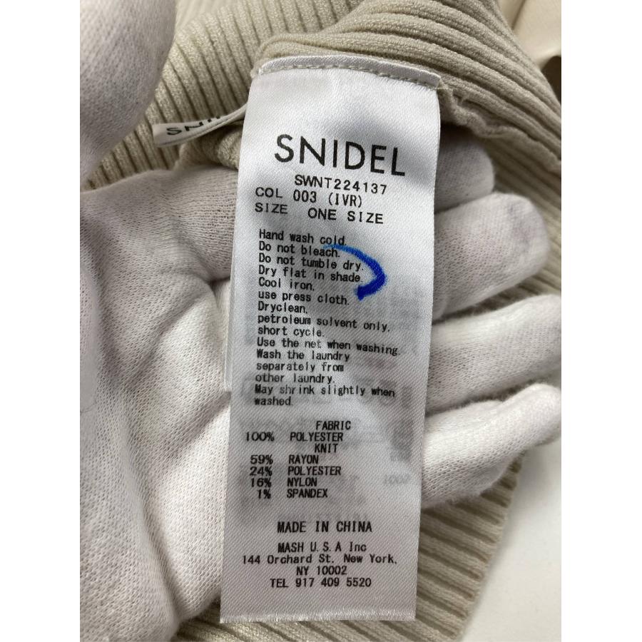 SNIDEL スナイデル トップス ONE SIZE アイボリー ニット サテン 無地 ショート丈 レディース | SNIDEL | 03