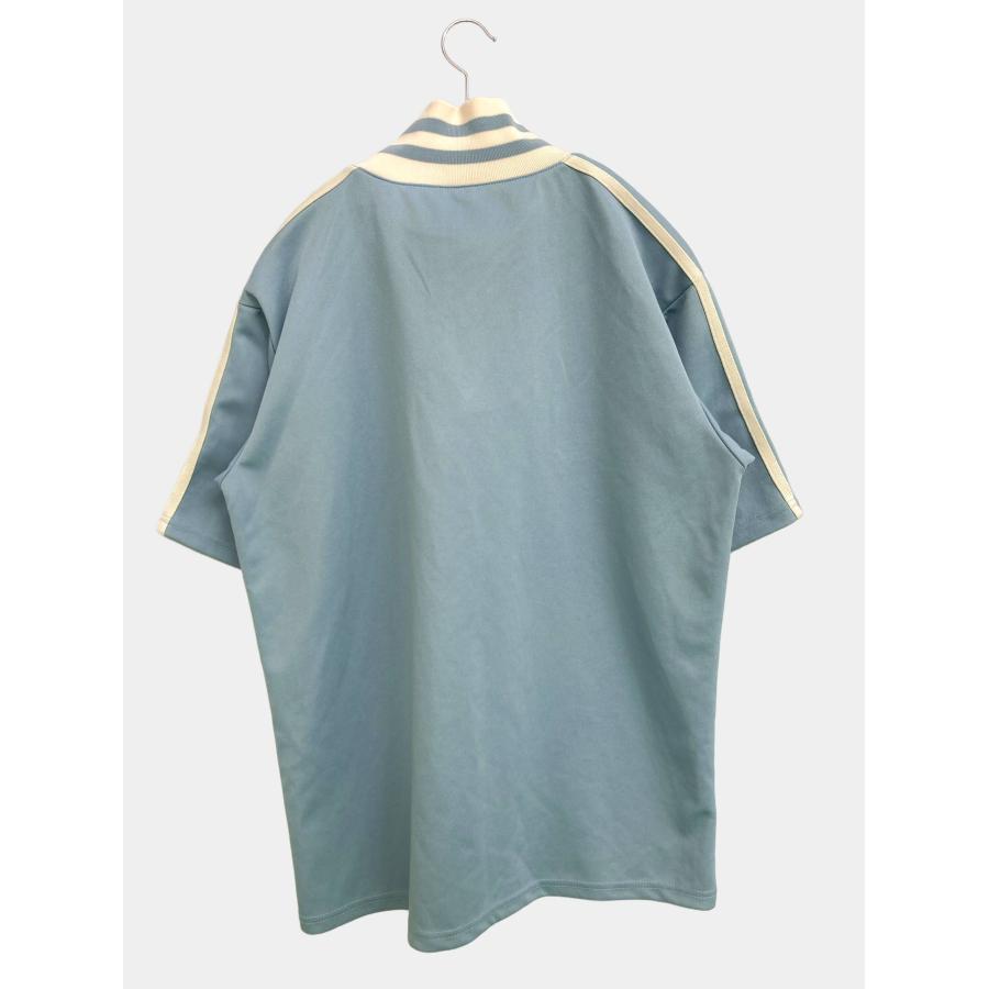 JaVa ジャバ Tシャツ/カットソー L スカイブルー 無地 ワンポイント ライン柄 ミドル丈 半袖 タートルネック/ハイネック レディース |  | 01
