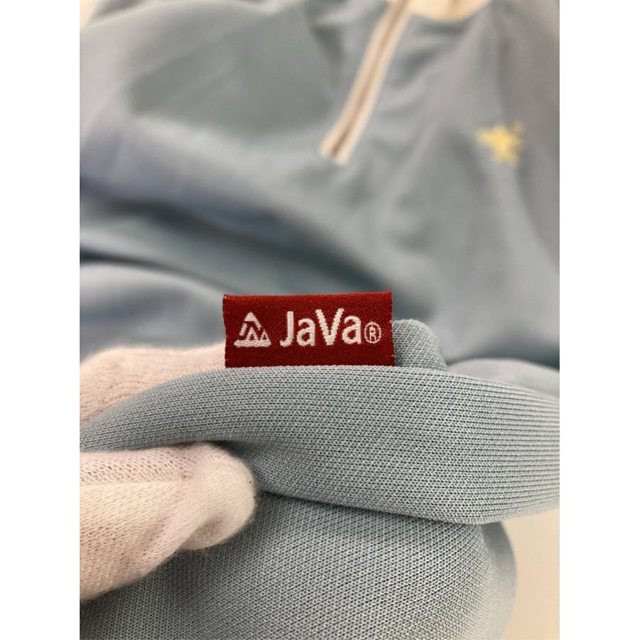 JaVa ジャバ Tシャツ/カットソー L スカイブルー 無地 ワンポイント ライン柄 ミドル丈 半袖 タートルネック/ハイネック レディース |  | 02