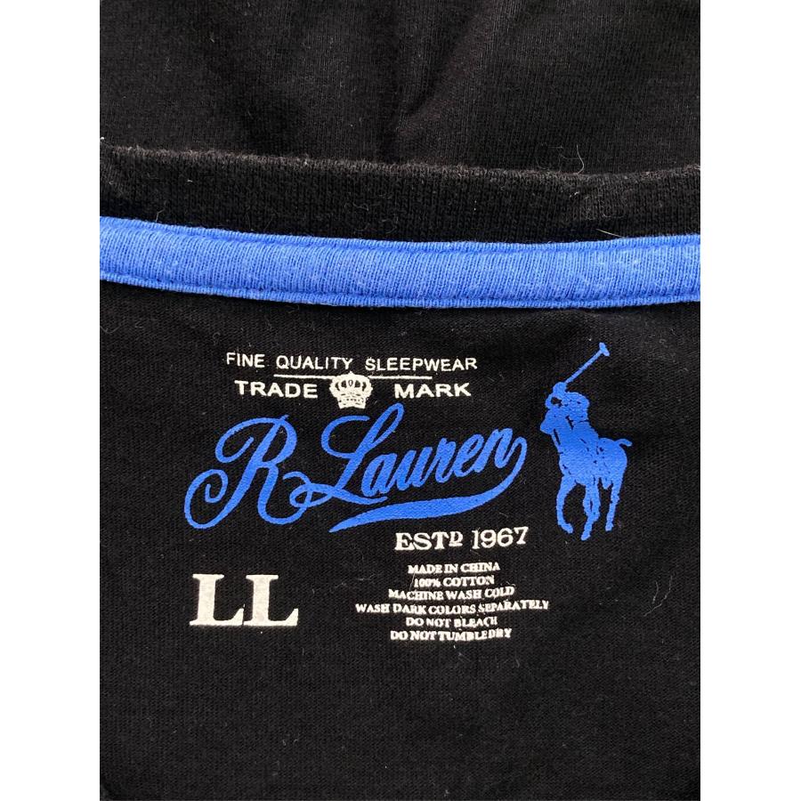 Ralph Lauren ラルフローレン Tシャツ/カットソー LL ブラック Vネック 半袖 ブランドロゴ 刺繍 ライン柄 無地 メンズ レディース |  | 03