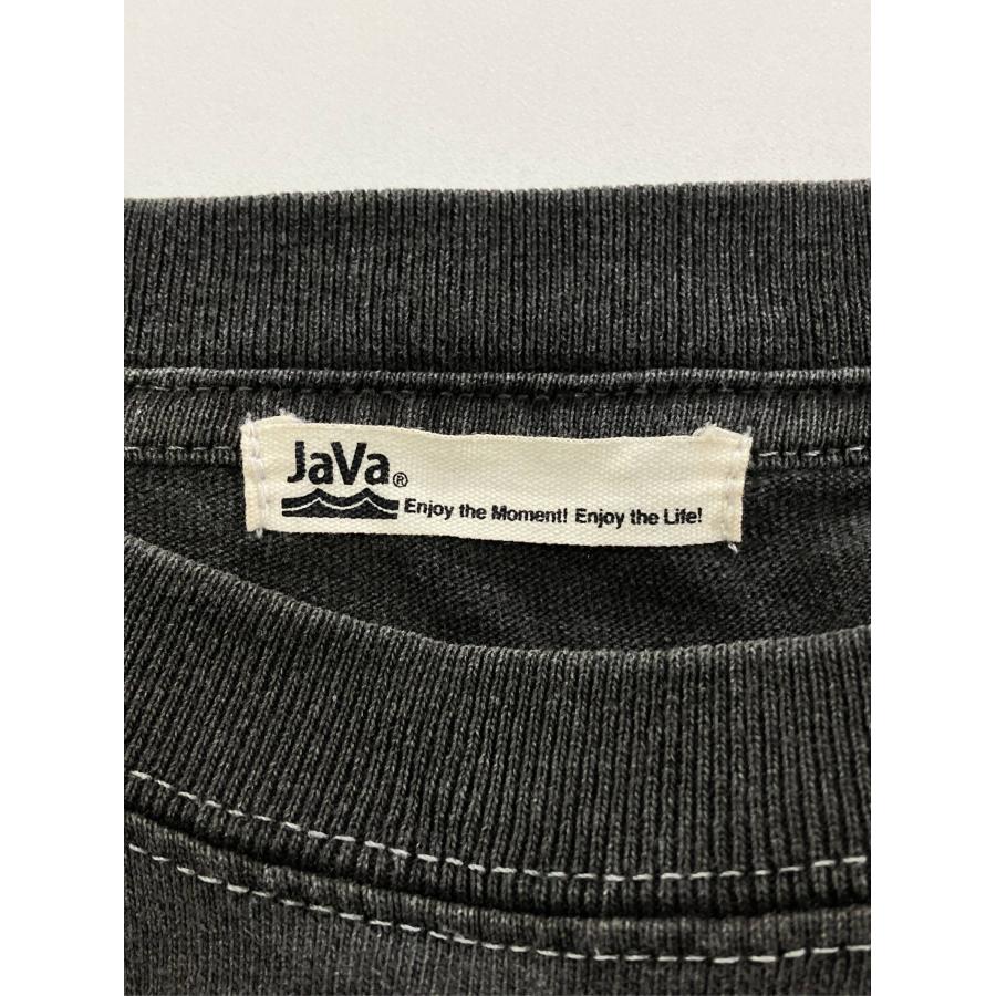 JaVa ジャバ Tシャツ/カットソー S ブラック 前面プリント バックプリント ミドル丈 長袖 クルーネック(丸首) メンズ |  | 02