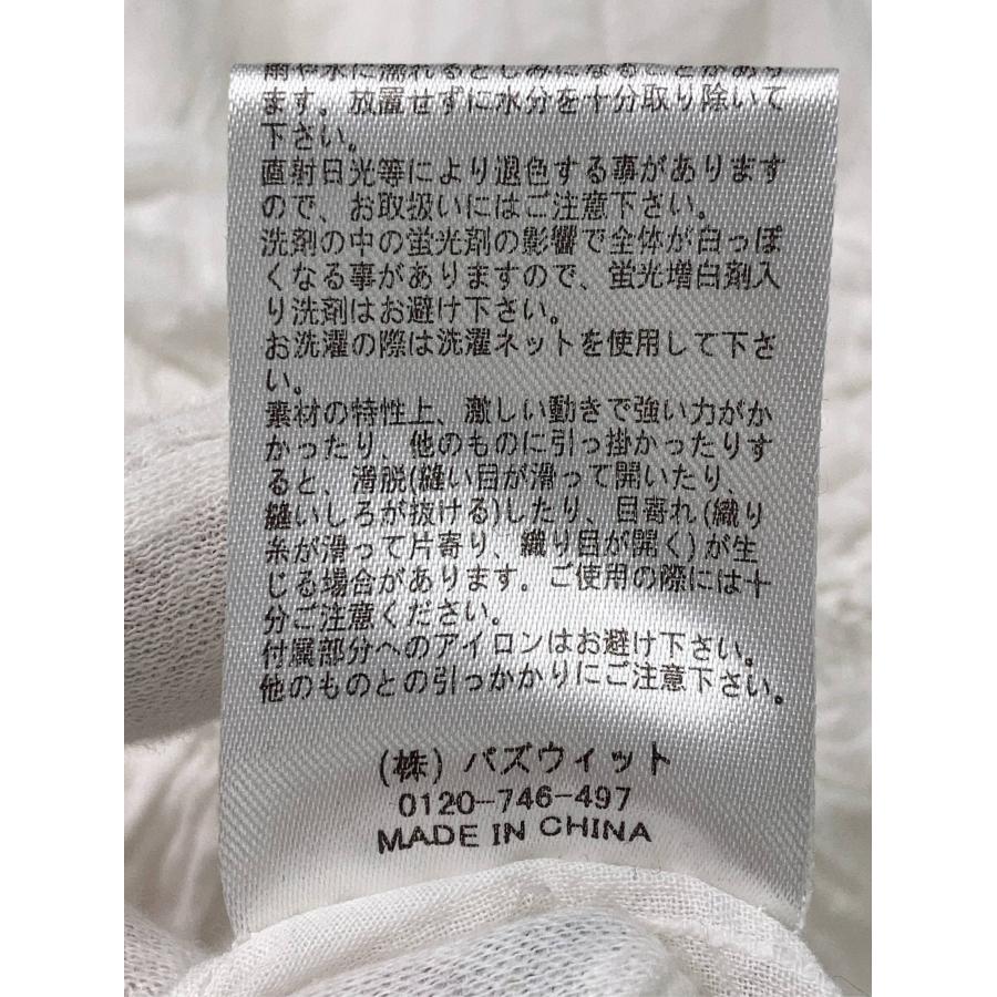 hazyl シャツ/ブラウス F ホワイト コットン 無地 リボン フリル ショート丈 半袖 ノーカラー レディース | hazyl | 04