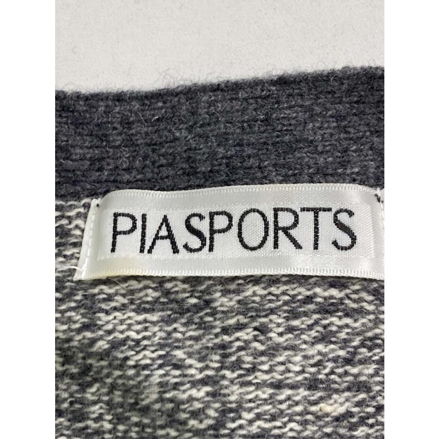 PIA SPORTS ピアスポーツ カーディガン/ボレロ グレー ナイロン ウール・ニット 無地 ライン柄 ワンポイント ミドル丈 長袖 メンズ |  | 02