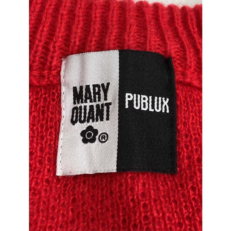 MARY QUANT マリークヮント カーディガン/ボレロ F レッド ニット 無地 ワンポイント ミドル丈 長袖 レディース | MARY QUANT | 02