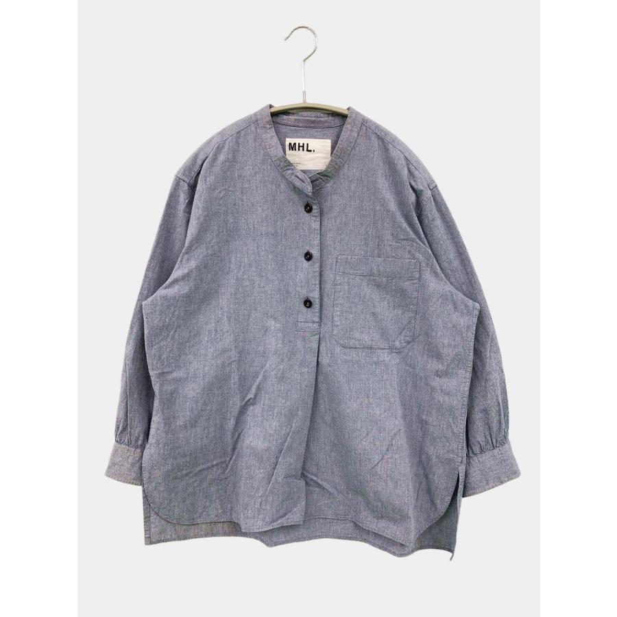 MARGARET HOWELL マーガレットハウエル シャツ/ブラウス I グレー コットン 無地 ミドル丈 長袖 スタンドカラー レディース | MARGARET HOWELL