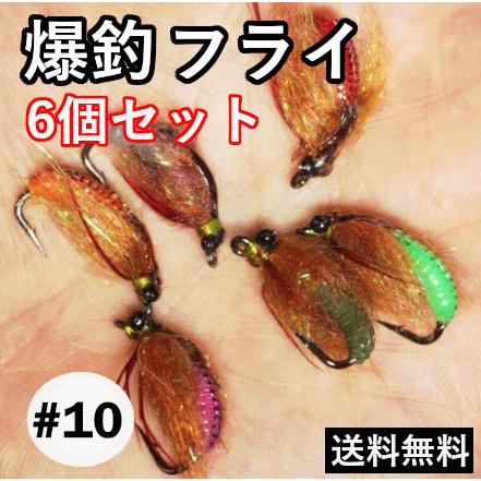 ニンフ ニンフフライ 6色セット カディスピューバ スカッド ルアー