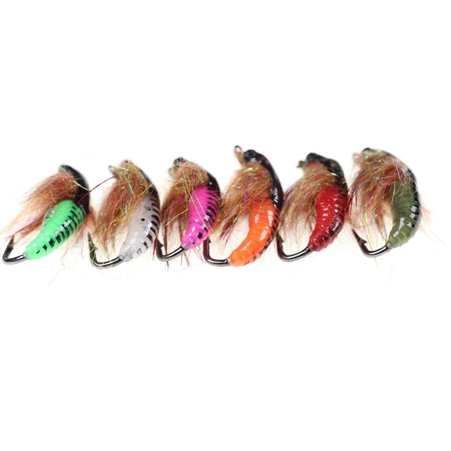 ニンフ　ニンフフライ　6色セット　カディスピューバ　スカッド　ルアー　 エリアトラウト　毛鉤　爆釣　渓流　毛 バリ　管釣り　管理釣り場　 |  | 02