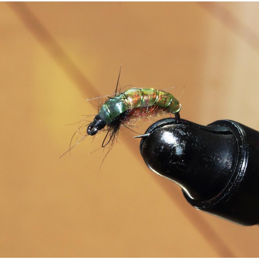 ニンフ　フライ　6個セット　#12　グリーン　毛虫風　スカッド　ルアー　エリアトラウト　爆釣　渓流　毛バリ　管釣り　ニンフフライ　カディスピューバ |  | 03