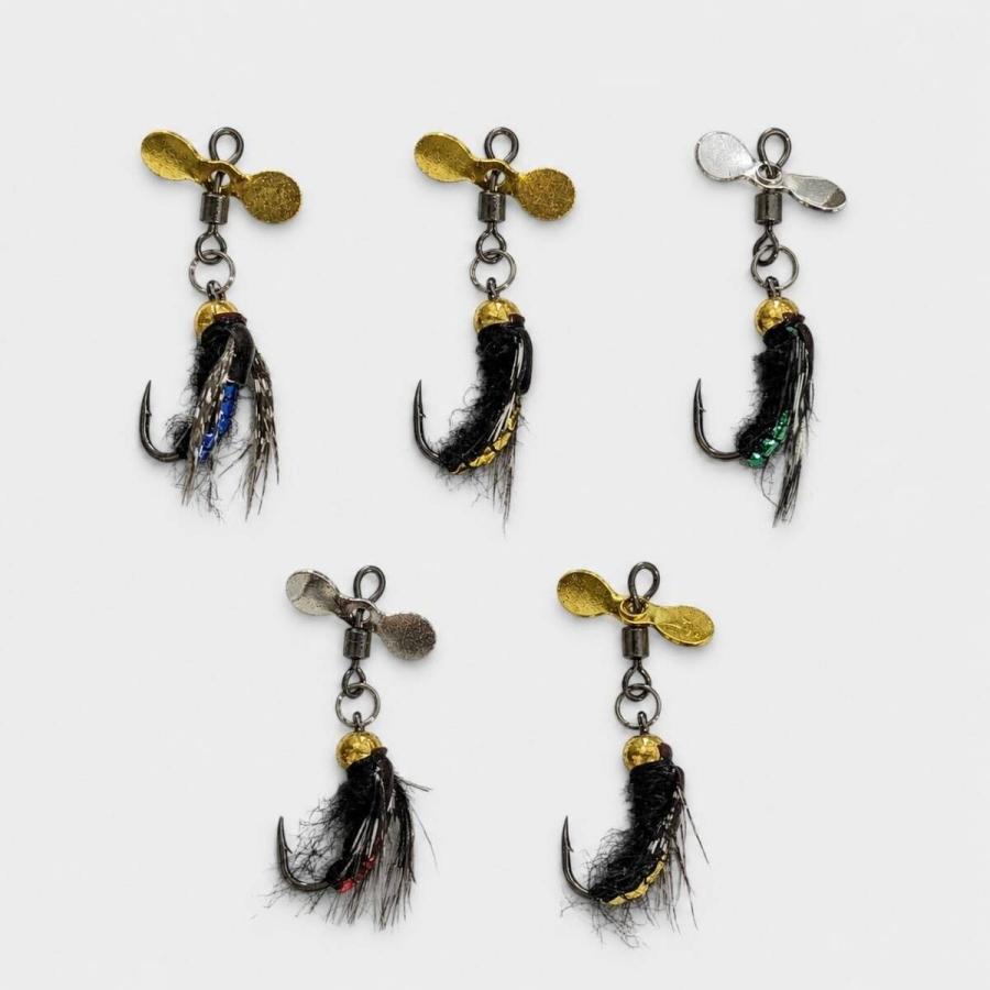 ニンフ フライ　＃8　5個セット プロペラ スピンフライ 渓流 トラウト フライ 岩魚 ストリーマー　毛バリ　ヤマメ　爆釣　ルアー |  | 04