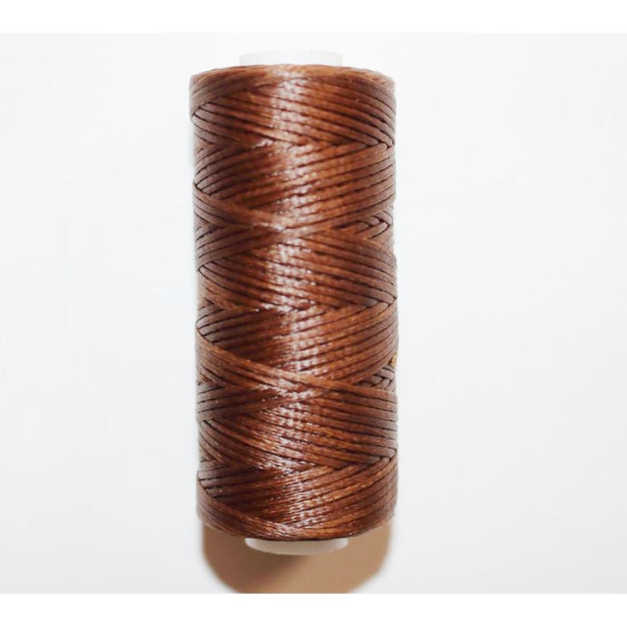 ワックスコード　50m　5色セット　0.8mm　150D　蝋引き糸　ロウ引き糸　人気色5色セット　ポリエステル　レザークラフト　茶色　ブラウン |  | 05