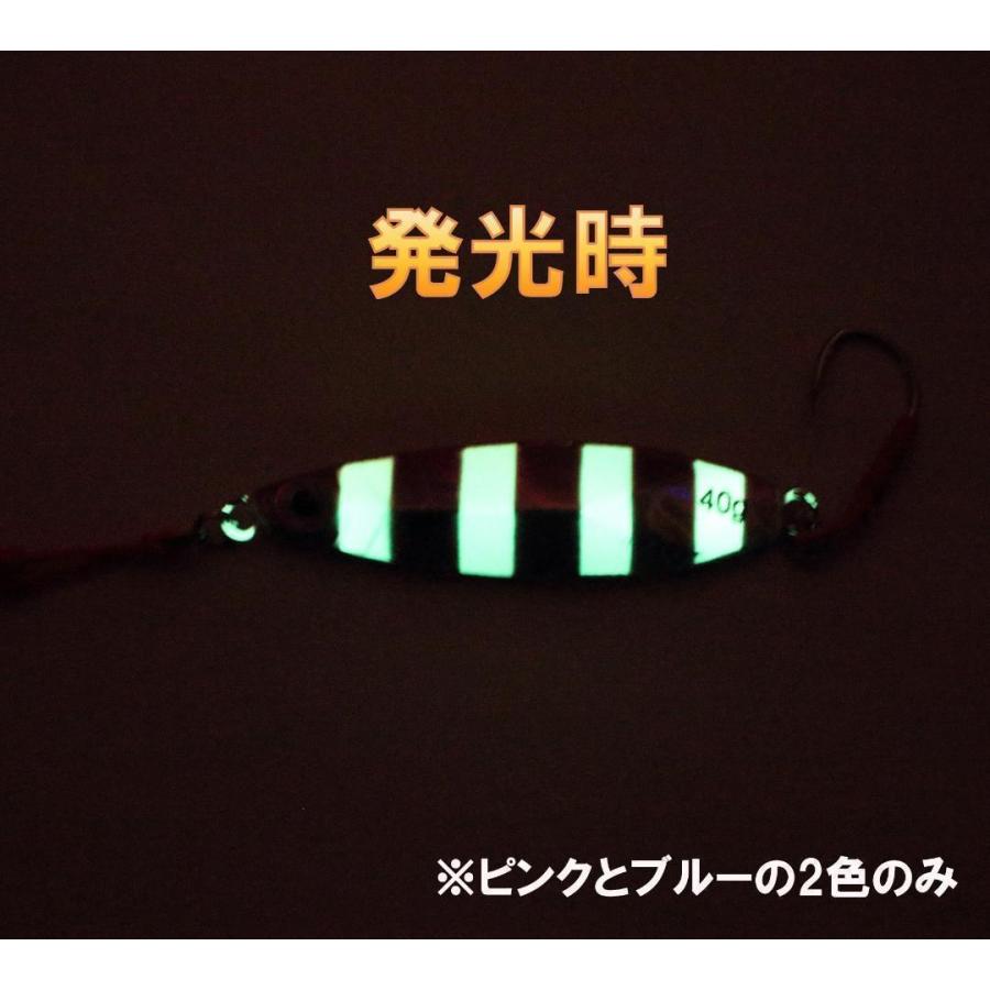 メタルジグ 4個セット 非対称 40g ダブルアシストフック ルアー