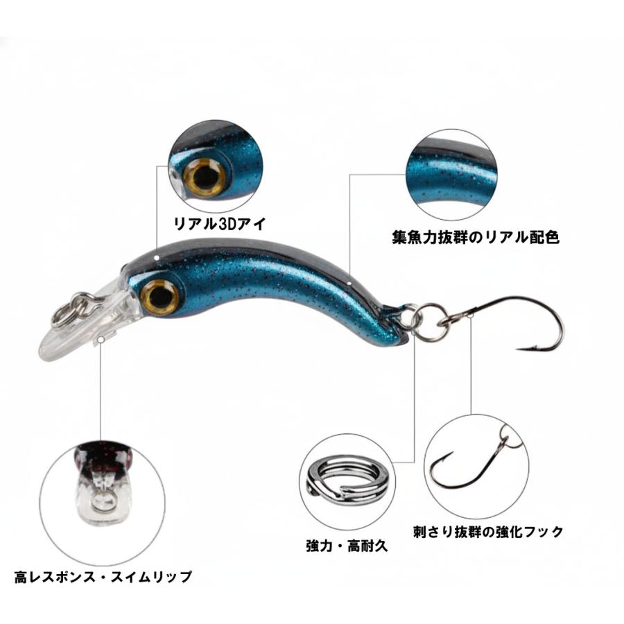 ニョロニョロ　ニョロ系 クランク　トラウト ルアー 4個セット への字 1.5g 3.7cm スロー　フローティング エリアトラウト 管理釣り場 ニジマス |  | 01