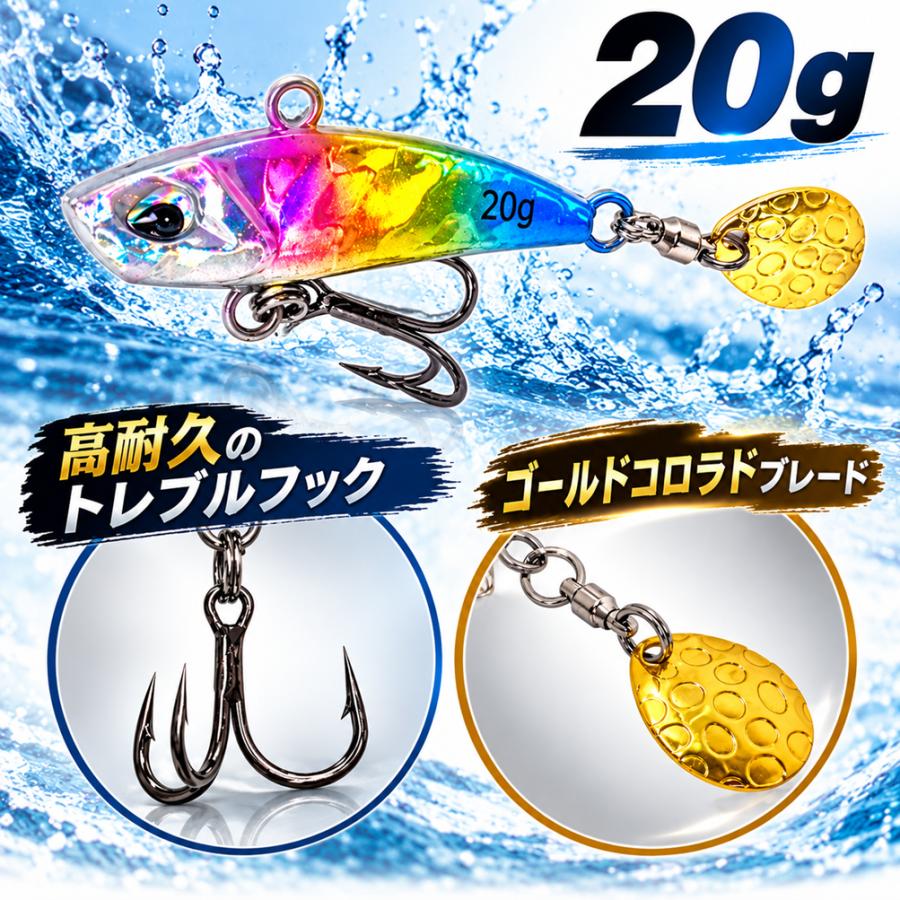 スピンテールジグ 20g 4個 セット ルアー シーバス ヒラメ マゴチ 青物  根魚  ブレード　ジグスピナー |  | 01