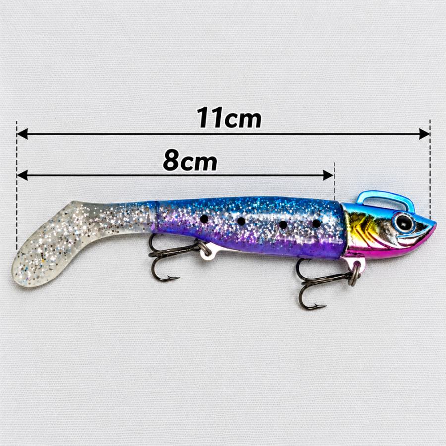 ジグヘッドワーム 30g 3個 セット レールアイ 重点移動 シーバス ヒラメ マゴチ 青物 ソフトルアー 遠投 |  | 05