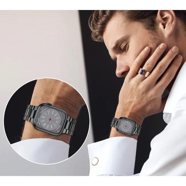 スマートウォッチ　22mm メタル　バンド ベルト ブラック　黒　時計ベルト　メタルブレス　腕時計　軽量　ステンレス　金属　メタル　蒸れない |  | 01