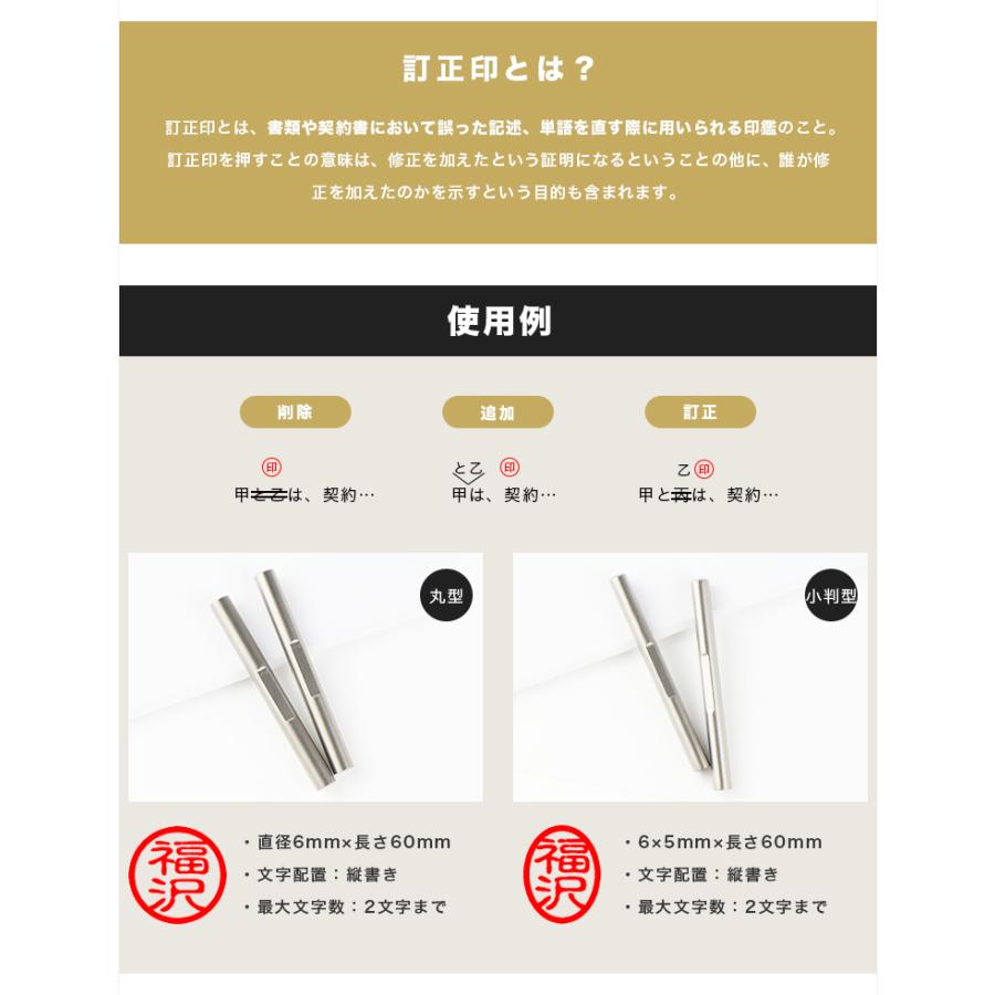 チタン印鑑・訂正印・はんこ・ 個人印鑑 小判型/丸型 目印・ケース付き 2種選べる  名前 送料無料【チタン 小判型6×5mm 丸型6mm 目印・ケース付き】 |  | 02