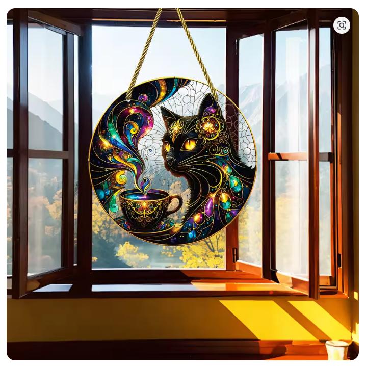 ゴージャスな黒猫のサンキャッチャー |  | 01