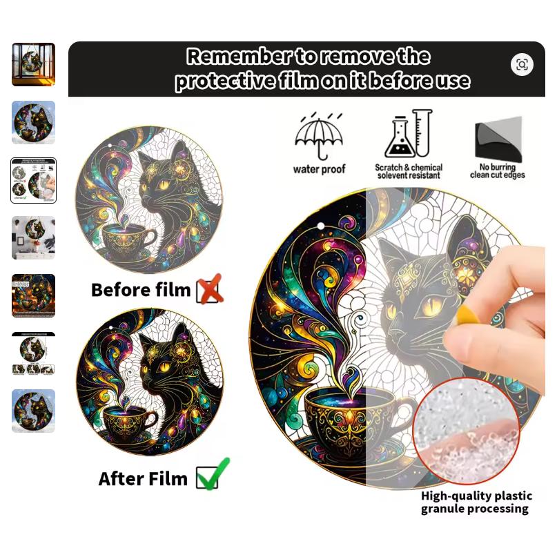 ゴージャスな黒猫のサンキャッチャー |  | 02