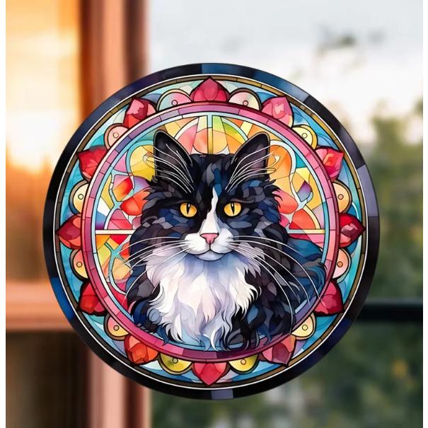 黒のハチワレ猫のサンキャッチャー |  | 02