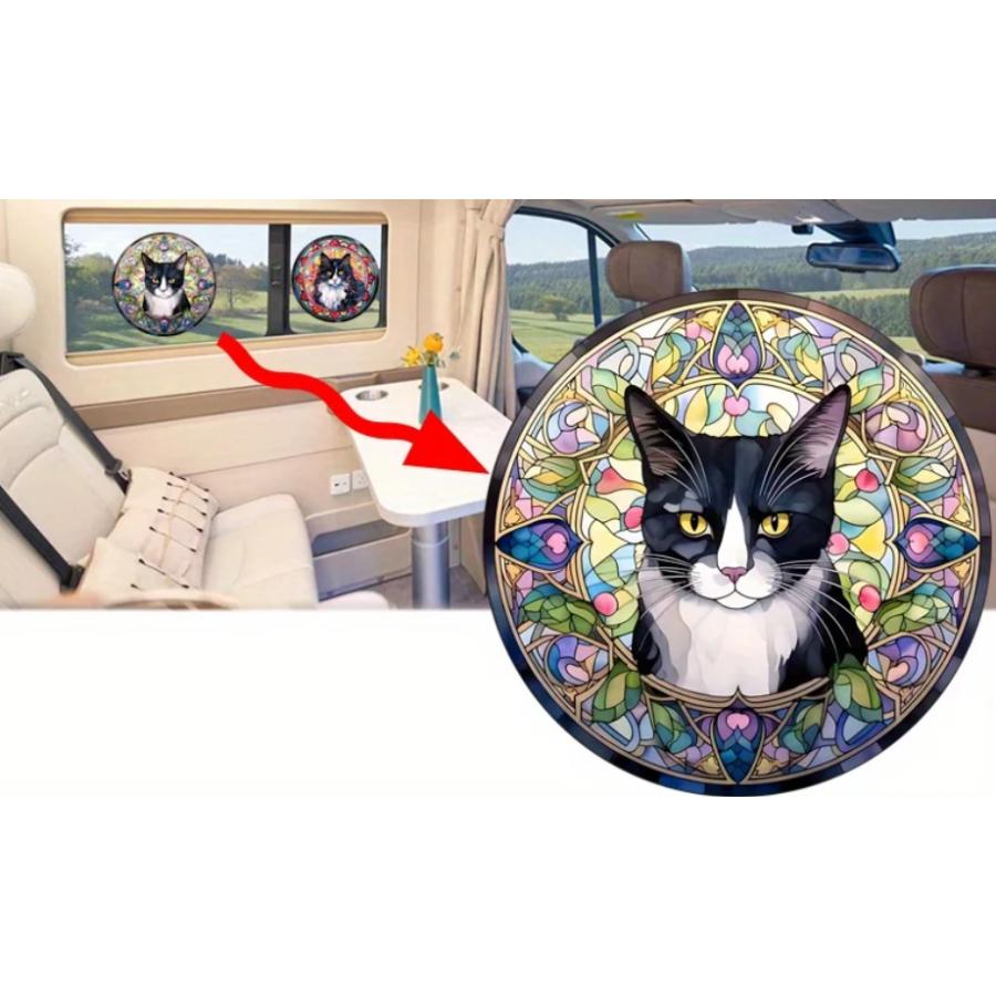 タキシード猫（ハチワレ）のサンキャッチャー |  | 02