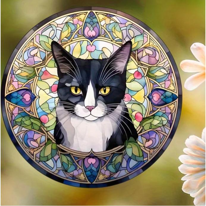 タキシード猫（ハチワレ）のサンキャッチャー |  | 04