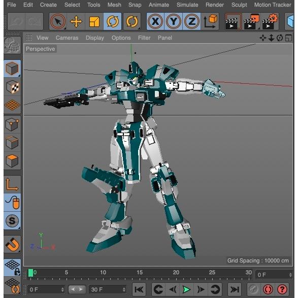 プラモ感覚で動かせる3Dロボ『A02』CINEMA4D |  | 01