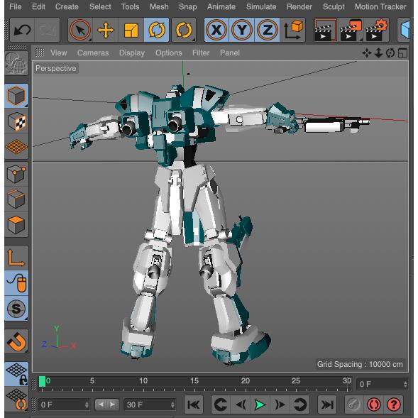 プラモ感覚で動かせる3Dロボ『A02』CINEMA4D |  | 04
