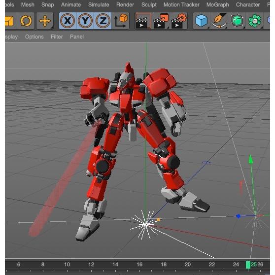 プラモ感覚で動かせる3Dロボ『A03』CINEMA4D |  | 01