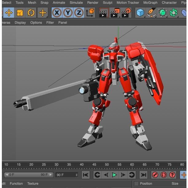 プラモ感覚で動かせる3Dロボ『A03』CINEMA4D |  | 03